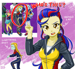 Size: 1000x912 | Tagged: safe, artist:uotapo, indigo zap, king sombra, lightning dust, queen chrysalis, sour sweet, sugarcoat, human, equestria girls, g4, my little pony equestria girls: friendship games, my little pony equestria girls: rainbow rocks, cleavage, female
