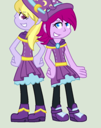 Size: 672x848 | Tagged: safe, artist:imtailsthefoxfan, fuchsia blush, lavender lace, equestria girls, g4, my little pony equestria girls: rainbow rocks, female, trixie and the illusions