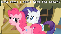 Size: 960x540 | Tagged: safe, edit, edited screencap, screencap, pinkie pie, rarity, g4, putting your hoof down, image macro, meme