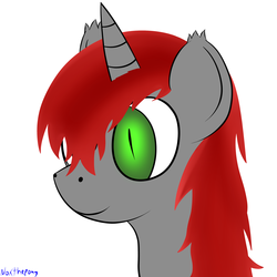 Size: 2500x2500 | Tagged: safe, artist:asknoxthepony, oc, oc only, oc:gin, bat pony, pony, high res, portrait, request, solo
