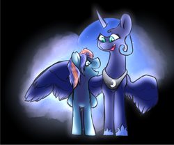 Size: 789x655 | Tagged: safe, artist:wlemin, princess luna, oc, oc:lunarphoenix, g4