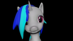 Size: 1280x720 | Tagged: safe, artist:navybrony, dj pon-3, vinyl scratch, g4, 3d, 3d model, autodesk maya, model, not sfm, puffy cheeks, wip