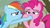 Size: 1679x945 | Tagged: safe, screencap, pinkie pie, rainbow dash, pony, g4, my little pony: friendship is magic, tanks for the memories, hoof hold, hoof in mouth, out of context, unamused