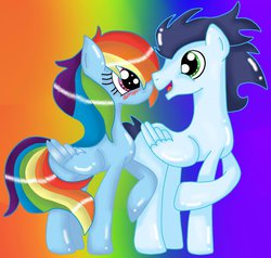 Size: 1024x973 | Tagged: safe, artist:jillpie456777, rainbow dash, soarin', g4, female, male, ship:soarindash, shipping, straight