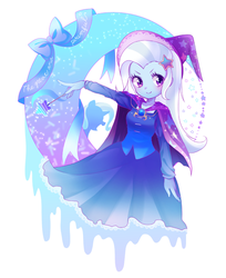 Size: 1500x1835 | Tagged: safe, artist:weiliy, trixie, equestria girls, g4, anime, female, magical girl, pixiv, solo, wand