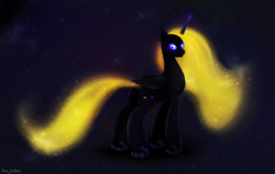 Size: 2000x1272 | Tagged: safe, artist:das_leben, alicorn, original species, pony, unicorn, alone, night, portrait, solo