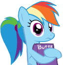 Size: 128x133 | Tagged: safe, artist:ventious, rainbow dash, g4, book, butts, female, picture for breezies, ponytail, simple background, solo, transparent background, wide eyes