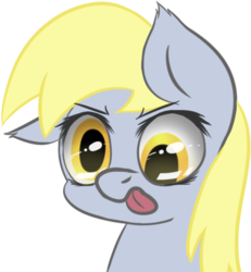 Size: 382x413 | Tagged: safe, artist:duop-qoub, derpy hooves, pony, g4, female, mare, silly, silly pony, simple background, solo, tongue out, transparent background