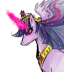 Size: 1275x1438 | Tagged: safe, artist:crimsonravendesign, twilight sparkle, alicorn, pony, g4, big crown thingy, female, magic, mare, solo, twilight sparkle (alicorn)