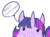 Size: 551x405 | Tagged: safe, artist:loyaldis, twilight sparkle, g4, chibi, cute, dialogue, ear fluff, female, simple background, solo, transparent background, twiabetes