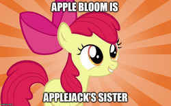 Size: 800x500 | Tagged: safe, edit, edited screencap, screencap, apple bloom, g4, the show stoppers, adventure in the comments, captain obvious, female, gif party, image macro, meme, no shit sherlock, obvious, sarcasm in the comments, solo, truth, you don't say