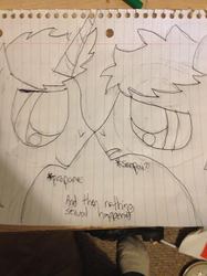 Size: 410x547 | Tagged: safe, artist:whataloveuvula, oc, oc only, oc:10inthetardis, oc:jam sod, and then everything sexual happened, black and white, grayscale, imminent kissing, mlpforums, nuzzling, oc x oc, propane, senpai, shipping