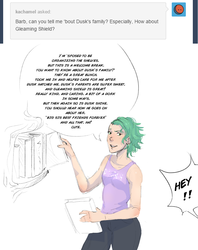 Size: 1024x1290 | Tagged: safe, artist:demdoodles, spike, human, ask the genderswapped mane 7, g4, barb, clothes, humanized, implied dusk shine, rule 63, solo, tank top, tumblr