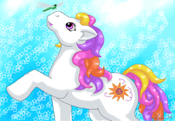 Size: 466x323 | Tagged: safe, artist:sharulia, sunny daze (g3), dragonfly, g3, cute