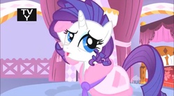 Size: 960x528 | Tagged: safe, screencap, rarity, pony, unicorn, g4, suited for success, bathrobe, bed mane, clothes, drama queen, female, mare, slippers, solo