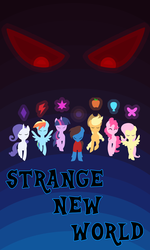 Size: 600x1000 | Tagged: safe, artist:gingermint, applejack, fluttershy, pinkie pie, rainbow dash, rarity, twilight sparkle, oc, g4, mane six