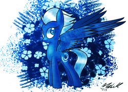 Size: 1667x1200 | Tagged: safe, artist:mcmeg29, night glider, g4, female, large wings, solo, wings