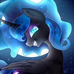 Size: 800x800 | Tagged: safe, artist:peaceouttopizza23, nightmare moon, g4, female, moon, solo