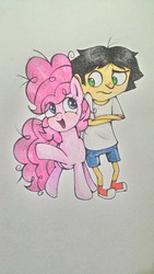 Size: 1836x3264 | Tagged: safe, artist:ysc99, pinkie pie, human, g4, crossover, dan vs, younger