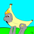 Size: 500x500 | Tagged: safe, artist:gyaradosguy, oc, oc only, oc:peel off, banana, banana costume, banana suit, clothes, costume, fanart, food, food costume, nanalysis, peel off, solo