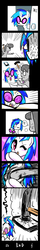 Size: 328x2043 | Tagged: dead source, safe, artist:ahiru_7, dj pon-3, octavia melody, vinyl scratch, earth pony, pony, unicorn, g4, ;p, broken, cellphone, comic, cross-popping veins, crying, cute face, female, hammer, lesbian, magic, one eye closed, phone, punch, ship:scratchtavia, shipping, smartphone, telekinesis, tongue out, wild take