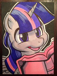 Size: 1024x1365 | Tagged: safe, artist:joshuadraws, twilight sparkle, alicorn, pony, g4, book, female, mare, solo, traditional art, twilight sparkle (alicorn)