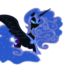 Size: 1897x1937 | Tagged: safe, artist:reina-del-caos, nightmare moon, g4, female, simple background, solo, transparent background