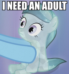 Size: 463x500 | Tagged: safe, edit, edited screencap, screencap, glass slipper, rainbow dash, crystal pony, pony, g4, caption, cropped, dragon ball, dragonball z abridged, filly, hooves, i am an adult, i need an adult, image macro, meme, out of context, personal space invasion