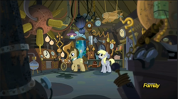 Size: 985x549 | Tagged: safe, screencap, derpy hooves, doctor whooves, time turner, earth pony, pony, g4, slice of life (episode), male, stallion