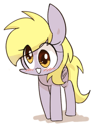 Size: 800x1000 | Tagged: safe, derpy hooves, pegasus, pony, g4, blushing, female, mare, solo