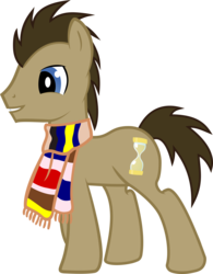 Size: 4905x6273 | Tagged: safe, artist:thejbw, doctor whooves, time turner, earth pony, pony, g4, .svg available, absurd resolution, clothes, hilarious in hindsight, male, scarf, simple background, solo, stallion, transparent background, vector