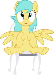 Size: 2124x2957 | Tagged: safe, artist:bluemeganium, sunshower raindrops, pony, g4, slice of life (episode), chair, high res, simple background, surprised, trace, transparent background, vector