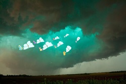 Size: 1000x667 | Tagged: safe, pegasus, pony, cloud, cloudy, green sky, irl, photo, ponies in real life, storm, weather