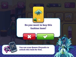 Size: 1024x768 | Tagged: safe, queen chrysalis, equestria girls, equestria girls (app), g4, my little pony equestria girls: friendship games, app, clothes