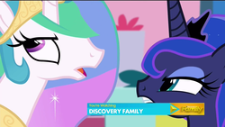 Size: 1920x1080 | Tagged: safe, screencap, princess celestia, princess luna, alicorn, pony, g4, slice of life (episode), annoyed, argument, eyeroll, teeth, upset