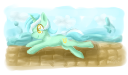 Size: 1023x597 | Tagged: safe, artist:tamoqu, lyra heartstrings, g4, cute, lyrabetes, road, running