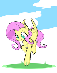 Size: 1490x1922 | Tagged: safe, artist:glacierclear, fluttershy, pegasus, pony, g4, cloud, cute, female, mare, shyabetes, sky, solo