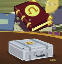 Size: 1915x1992 | Tagged: safe, screencap, bon bon, daring do, sweetie drops, daring don't, g4, slice of life (episode), bon bond, book, briefcase, comparison, omega, omega hooves, secret agent sweetie drops