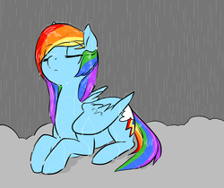 Size: 1945x1631 | Tagged: safe, artist:glacierclear, rainbow dash, g4, female, rain, solo, wet, wet mane