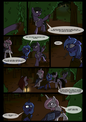 Size: 1240x1754 | Tagged: safe, artist:lunarcakez, princess celestia, princess luna, oc, comic:the origins of hollow shades, g4, comic, pink-mane celestia, younger