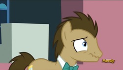 Size: 1620x936 | Tagged: safe, screencap, doctor whooves, time turner, earth pony, pony, g4, slice of life (episode), male, stallion, wavy mouth