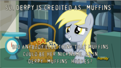 Size: 1502x848 | Tagged: safe, screencap, derpy hooves, pegasus, pony, g4, slice of life (episode), female, mare, muffin