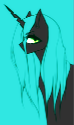 Size: 1051x1777 | Tagged: dead source, safe, artist:cristate, queen chrysalis, changeling, changeling queen, g4, female, solo