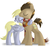 Size: 5247x4897 | Tagged: safe, artist:roaert, derpy hooves, doctor whooves, time turner, earth pony, pony, g4, my little pony: friendship is magic, slice of life (episode), absurd resolution, clothes, female, fourth doctor's scarf, hug, male, mare, scarf, scene interpretation, stallion, striped scarf