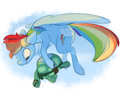 Size: 936x702 | Tagged: safe, artist:tigs, rainbow dash, tank, pony, g4, tanks for the memories