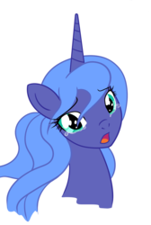Size: 888x1323 | Tagged: safe, artist:reina-del-caos, princess luna, g4, crying, female, s1 luna, simple background, solo, transparent background