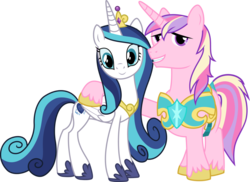 Size: 1024x744 | Tagged: safe, artist:blah23z, princess cadance, shining armor, g4, female, male, palette swap, recolor, ship:shiningcadance, shipping, simple background, straight
