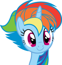 Size: 876x911 | Tagged: safe, artist:blah23z, rainbow dash, twilight sparkle, g4, 20% cooler, alternate hairstyle, crossing the memes, female, manebow sparkle, punklight sparkle, race swap, recolor, simple background, solo, transparent background, twilight sparkle (alicorn)