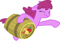 Size: 6858x4706 | Tagged: safe, artist:masem, berry punch, berryshine, g4, slice of life (episode), .ai available, absurd resolution, barrel, eyes closed, female, fruit punch, keg, simple background, solo, transparent background, vector