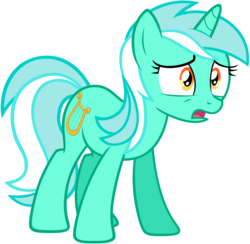 Size: 3079x3000 | Tagged: safe, artist:scourge707, lyra heartstrings, pony, unicorn, g4, slice of life (episode), female, high res, simple background, solo, transparent background, vector